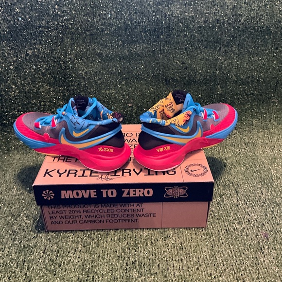 Nike Kyrie 8 GO SE sneakers in a black, blue, and tour yellow - Picture 5 of 9